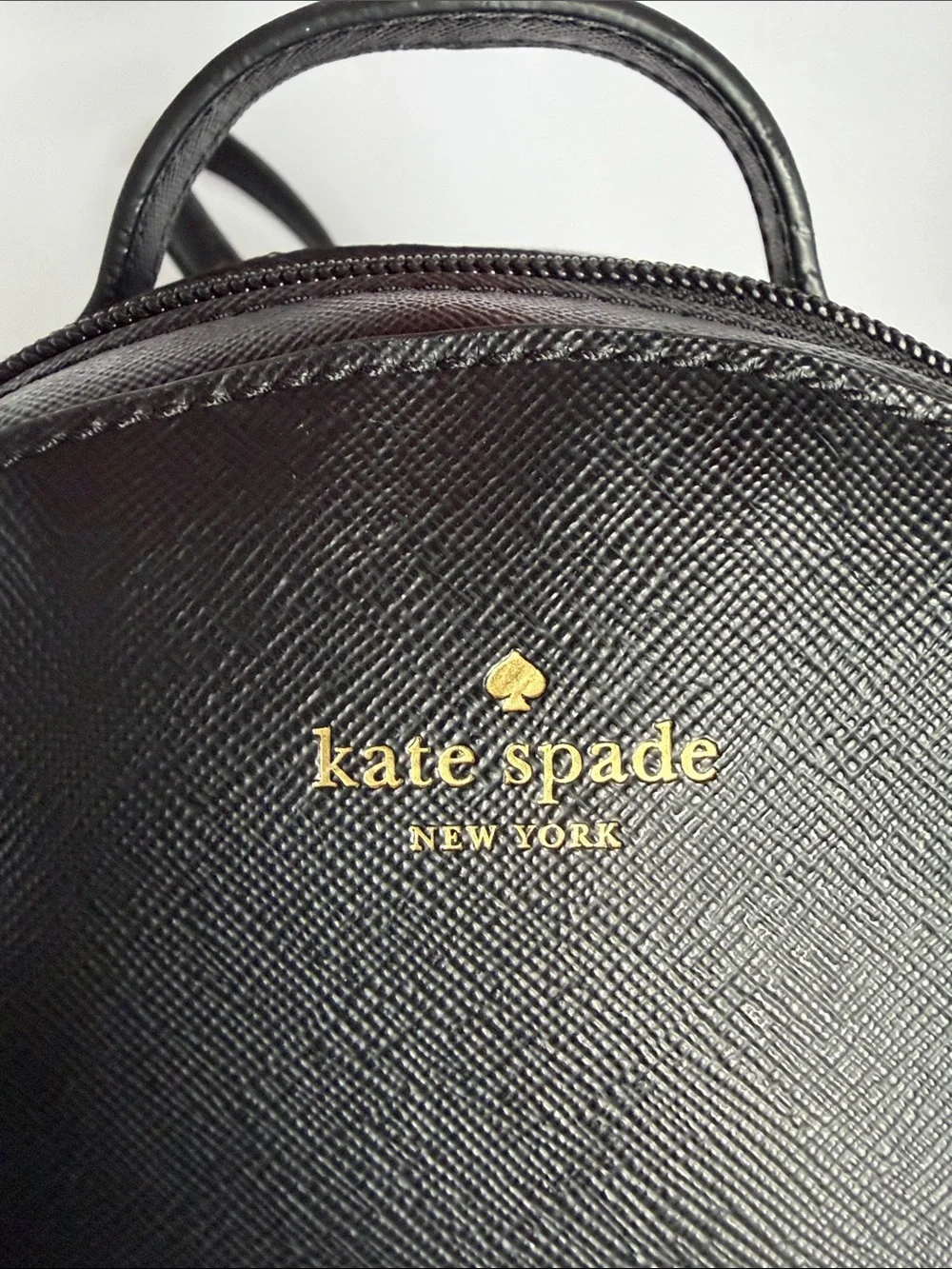 KATE SPADE Greta Court Sammi Black Glitter Small Backpack